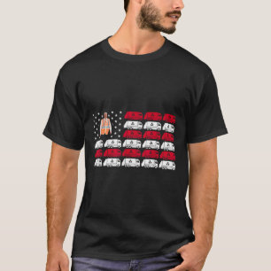 President Trump Vuilniswagen Werker Vest Usa Vlag T-shirt