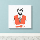 President Trump vuilniswagen werknemer MAGA Canvas Afdruk (Insitu (Houten vloer))