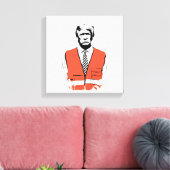 President Trump vuilniswagen werknemer MAGA Canvas Afdruk (Insitu (Woonkamer))