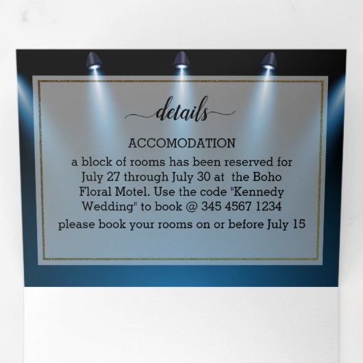 President Trump Wedding Tri-Fold Uitnodiging (Binnenzijde eerst)