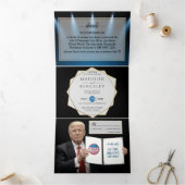 President Trump Wedding Tri-Fold Uitnodiging (Binnen)
