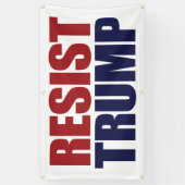 President Trump weerstaan - antitrump Spandoek (Verticaal)