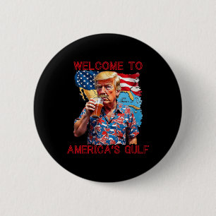 President Trump welkom in de Golf van Mexico 2 Ronde Button 5,7 Cm