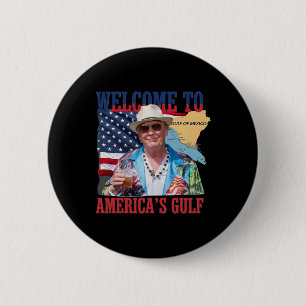 President Trump welkom in de Golf van Mexico 7 Ronde Button 5,7 Cm