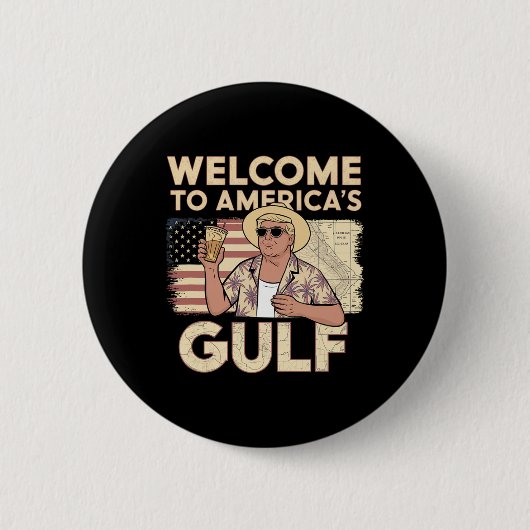 President Trump Welkom Ronde Button 5,7 Cm (Voorkant)