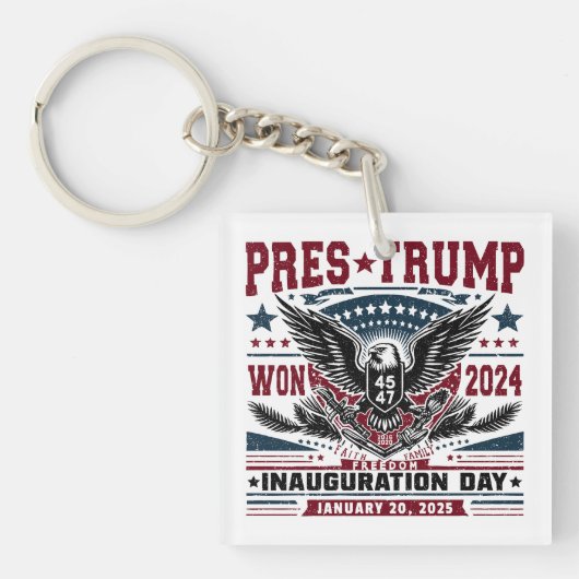 President Trump wint 2024 Sleutelhanger (Voorkant)