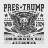 President Trump wint 2024 Sticker (Voorkant)