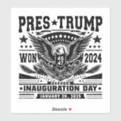 President Trump wint 2024 Sticker (Vel)