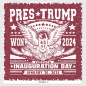 President Trump Won 2024 Sticker (Vel)