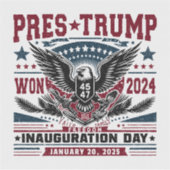 President Trump Won 2024 Sticker (Voorkant)