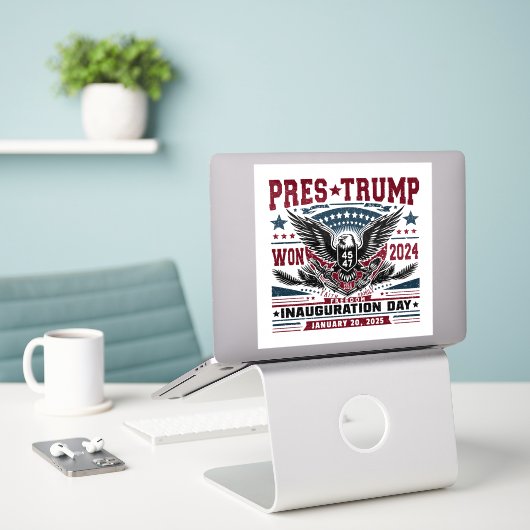 President Trump Won 2024 Sticker (Laptop op bureau)