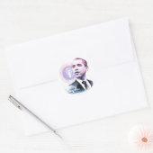 President van Barck Obama Ronde Sticker (Envelop)