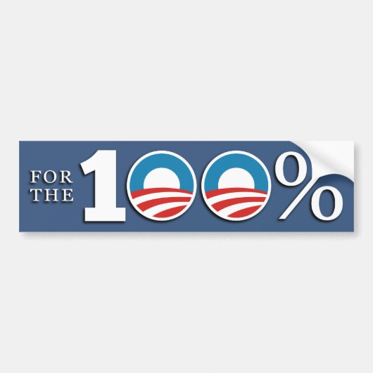 President van de 100 % bumpersticker (Voorkant)