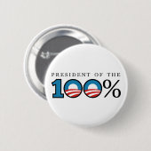 President van de 100 % ronde button 5,7 cm (Voorkant /achterkant)