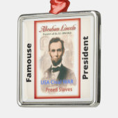 President van de familie Lincoln-kerstversiering Metalen Ornament (Links)