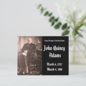 president van de verenigde staten John Adams Briefkaart (Staand voorkant)