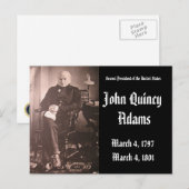 president van de verenigde staten John Adams Briefkaart (Voorkant / Achterkant)