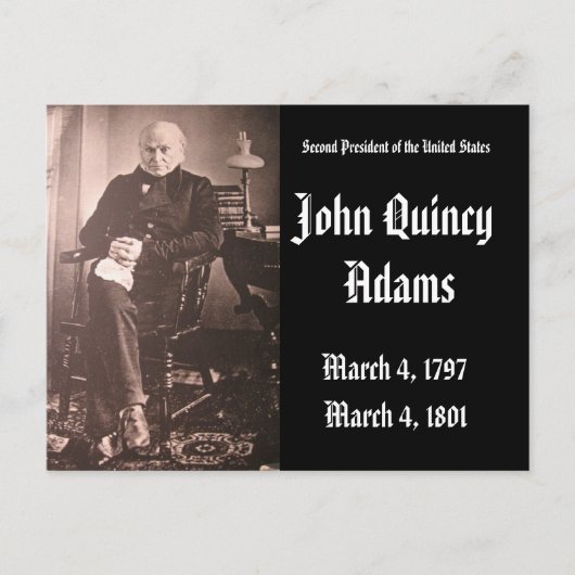 president van de verenigde staten John Adams Briefkaart (Voorkant)