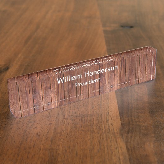 President van het bedrijf naambordje (Zijkant)