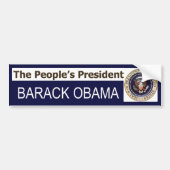 President van het volk BARACK OBAMA-bumpersticker Bumpersticker (Voorkant)