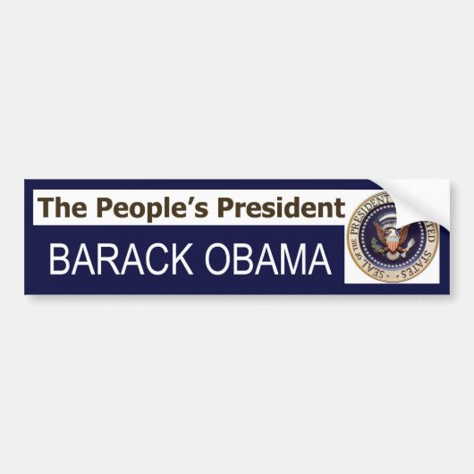 President van het volk BARACK OBAMA-bumpersticker Bumpersticker (Voorkant)
