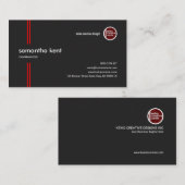 President van Simple Grey Piercing Red Liners Visitekaartje (Voorkant / Achterkant)