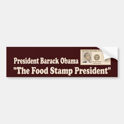 President van voedselzegels Obama Bumpersticker (Voorkant)