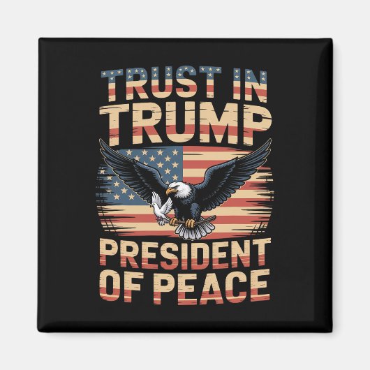 President Van Vrede Vertrouwt Op Trump _1 Magneet (Voorkant)