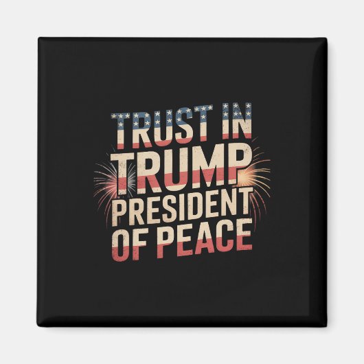 President Van Vrede Vertrouwt Op Trump _2 Magneet (Voorkant)