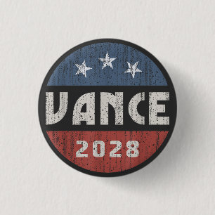 President Vance 2028 J.D. Vance 28 Stem Vance 2028 Ronde Button 3,2 Cm