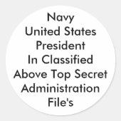 President Verenigde Staten Ronde Sticker (Voorkant)
