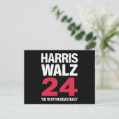 President Verkiezing Kamala Harris & Tim Walz 2024 Briefkaart (Staand voorkant)
