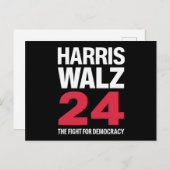 President Verkiezing Kamala Harris & Tim Walz 2024 Briefkaart (Voorkant / Achterkant)