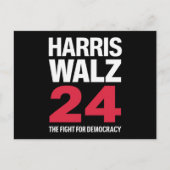 President Verkiezing Kamala Harris & Tim Walz 2024 Briefkaart (Voorkant)