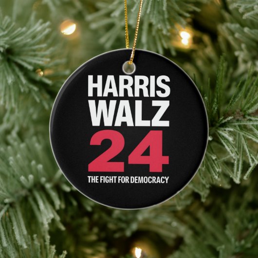 President Verkiezing Kamala Harris & Tim Walz 2024 Keramisch Ornament (Boom)