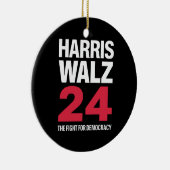 President Verkiezing Kamala Harris & Tim Walz 2024 Keramisch Ornament (Rechts)