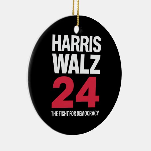 President Verkiezing Kamala Harris & Tim Walz 2024 Keramisch Ornament (Rechts)