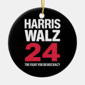 President Verkiezing Kamala Harris & Tim Walz 2024 Keramisch Ornament (Voorkant)