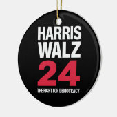 President Verkiezing Kamala Harris & Tim Walz 2024 Keramisch Ornament (Links)