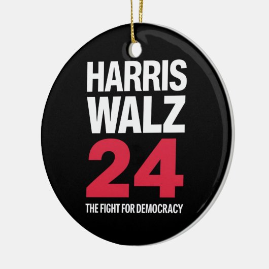President Verkiezing Kamala Harris & Tim Walz 2024 Keramisch Ornament (Links)