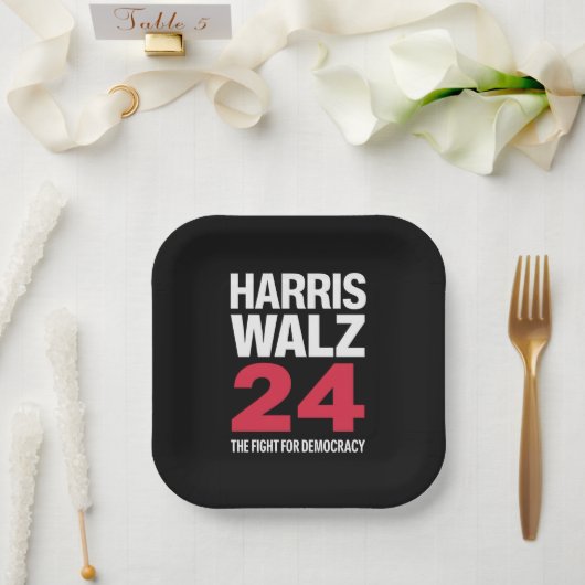 President Verkiezing Kamala Harris & Tim Walz 2024 Papieren Bordje (Huwelijk)