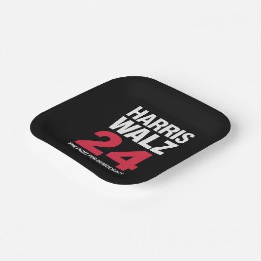 President Verkiezing Kamala Harris & Tim Walz 2024 Papieren Bordje (Gebogen)