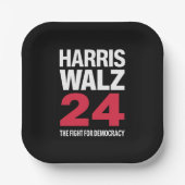 President Verkiezing Kamala Harris & Tim Walz 2024 Papieren Bordje (Voorkant)