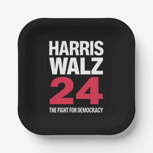 President Verkiezing Kamala Harris & Tim Walz 2024 Papieren Bordje (Voorkant)