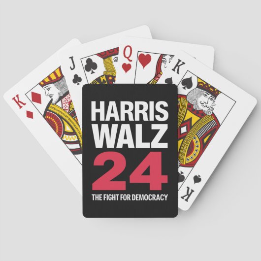 President Verkiezing Kamala Harris & Tim Walz 2024 Pokerkaarten (Achterkant)