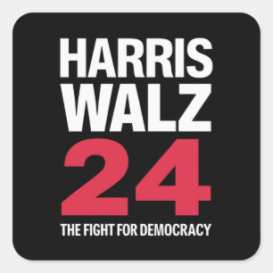 President Verkiezing Kamala Harris & Tim Walz 2024 Vierkante Sticker