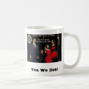 President verkoos president Obama eerste familie.. Koffiemok