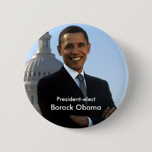 President verkozen - Barack Obama Buton Ronde Button 5,7 Cm