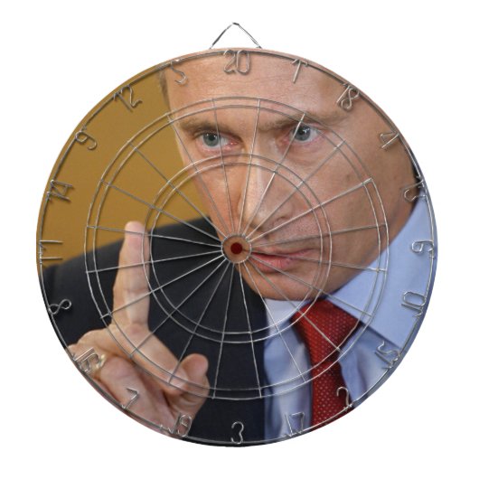President Vladimir Poetin Bullseye Dartbord (Voorkant)