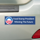 President voedselzegels in de toekomst bumpersticker (Op auto)